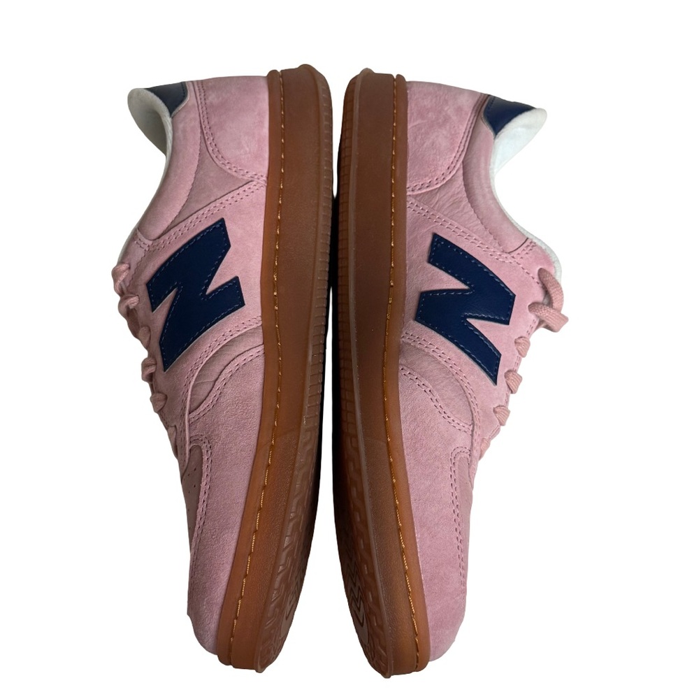 New Balance T500 Pink Taffy Blue Oyster Suede Sneakers Size 11.5 - Picture 4 of 10